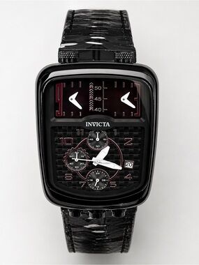 Invicta DNA Men’s 46mm Black Chronograph Square Dial Watch – Urban Style